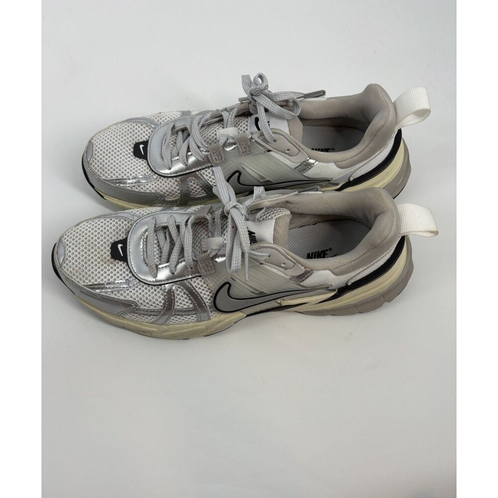 Nike Women’s Chunky Sneakers | White & Silver Mesh Running Shoes